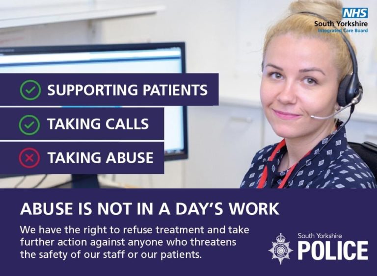 ABuse is not in days work information poster