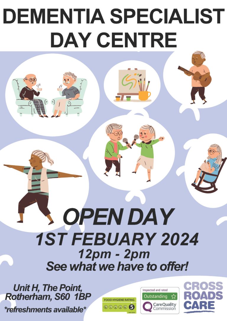 dementia specialist day centre open day poster