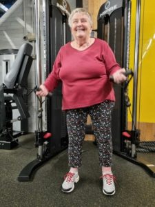 50+ woman working out